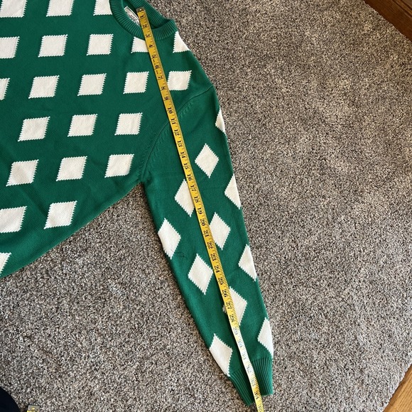 Bogey Boy Golf Sweater Men's L Rhombus Diamond Sweater Green NWT - Picture 6 of 6